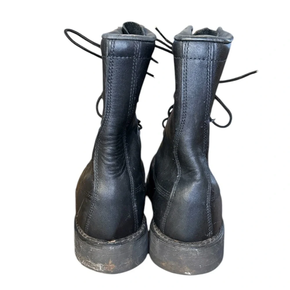 Addison Shoe Company Vintage Black Leather Steel Toe Boots Men’s 8.5 Women’s 10